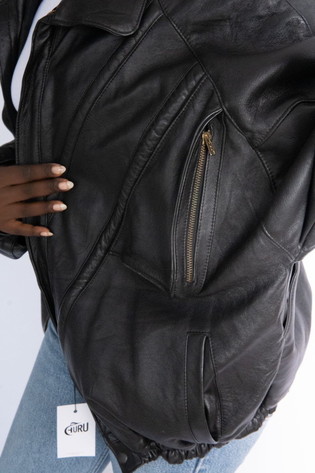 Vintage bomber Leather Jacket