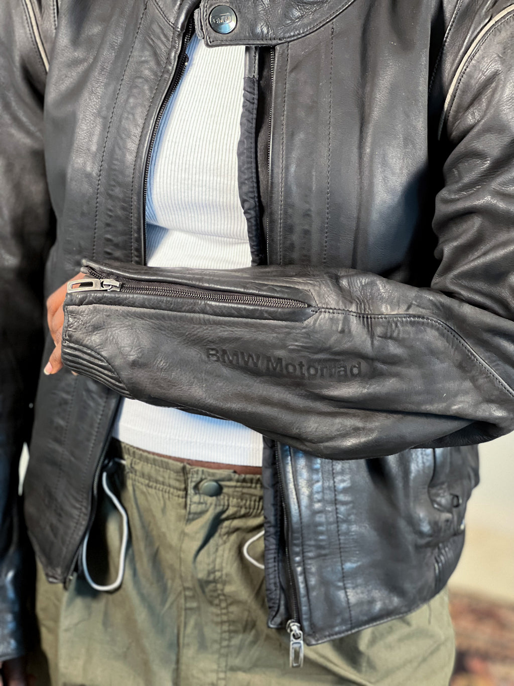 BMW leather Biker Jacket [M]