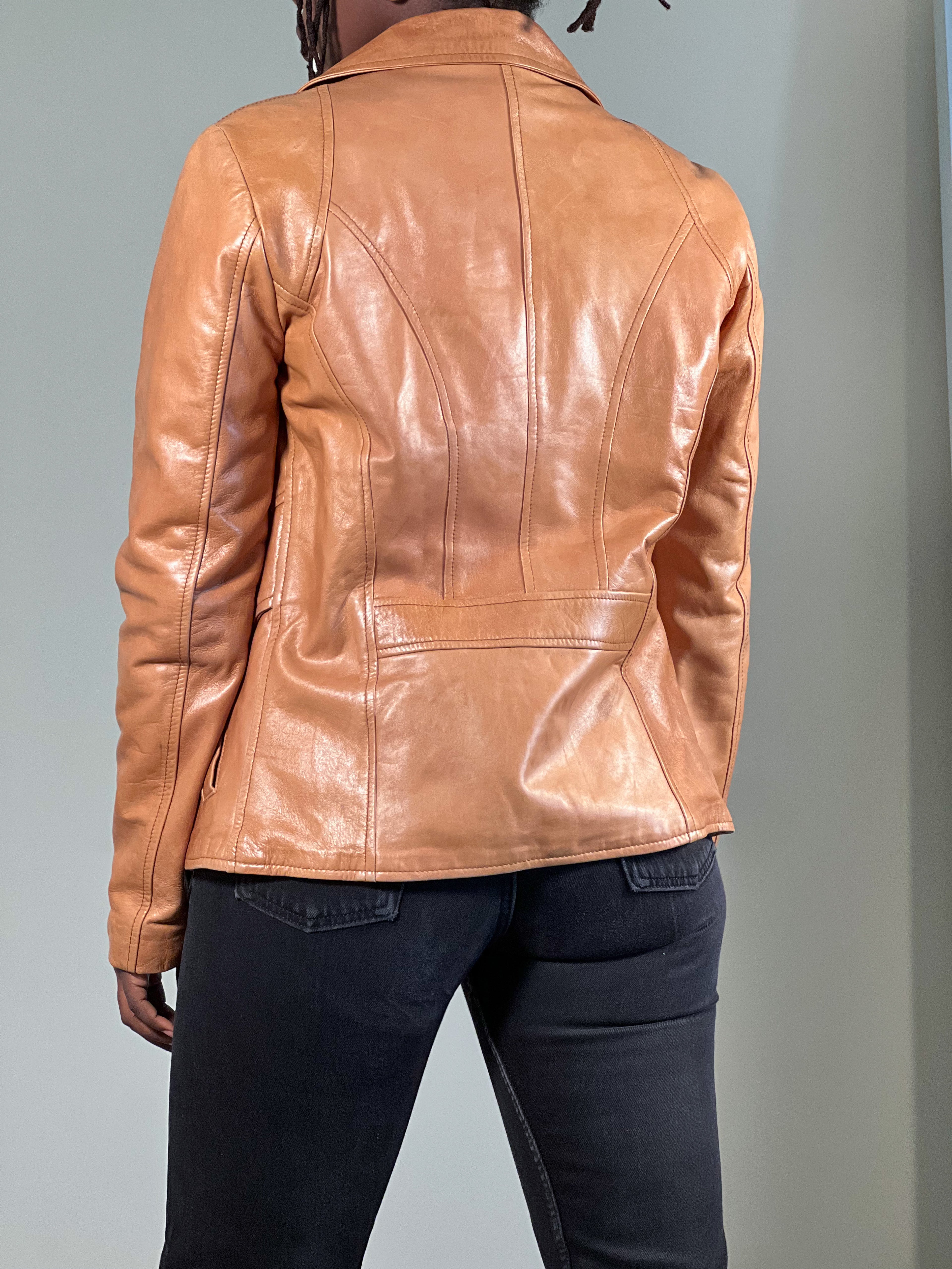 Leather cream Jacket [XS]