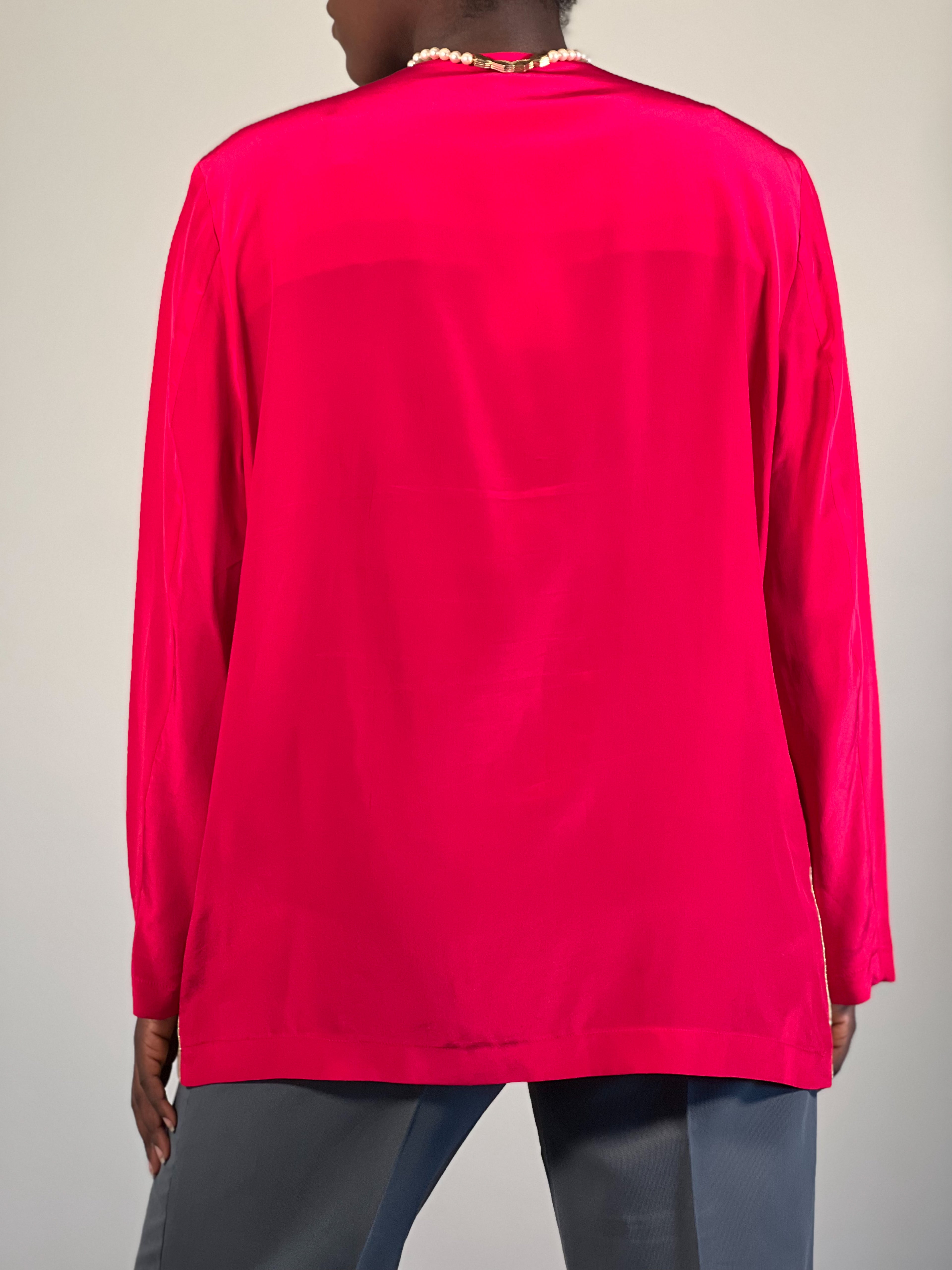 100% Silk 80s Blouse [M/L]