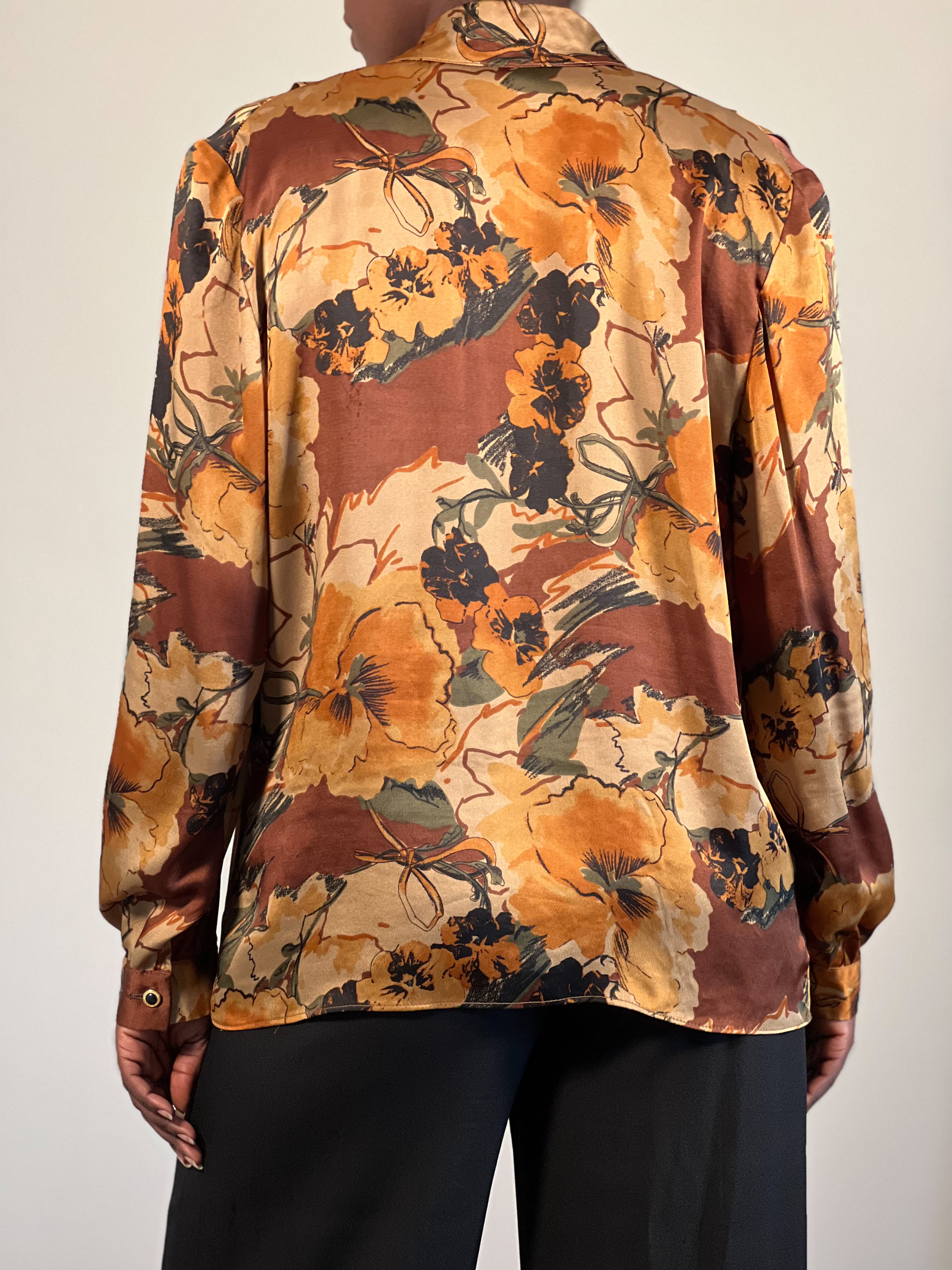 Dahlia 100% Silk Blouse [L]