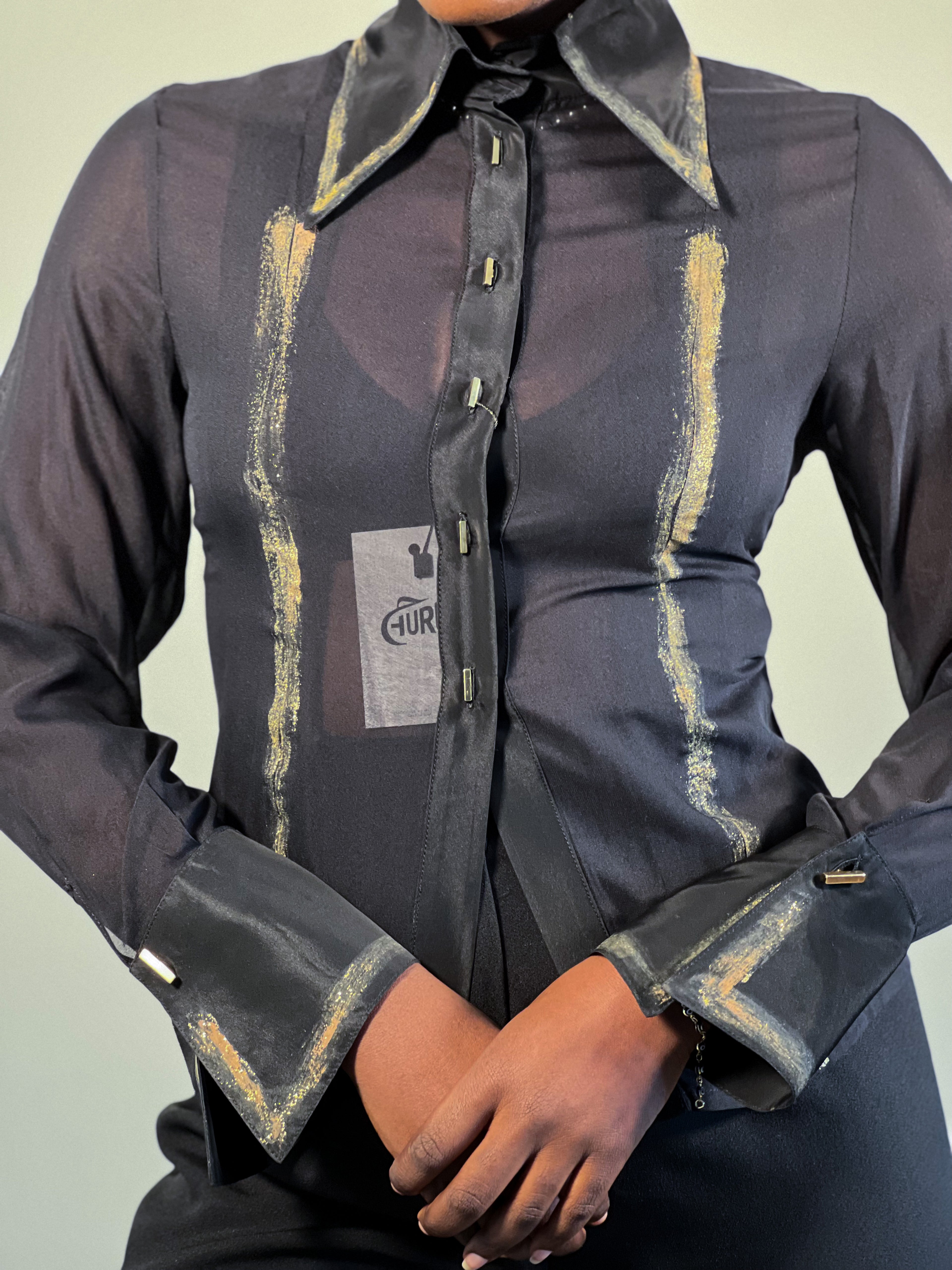 Silk Sheer blouse [XS]
