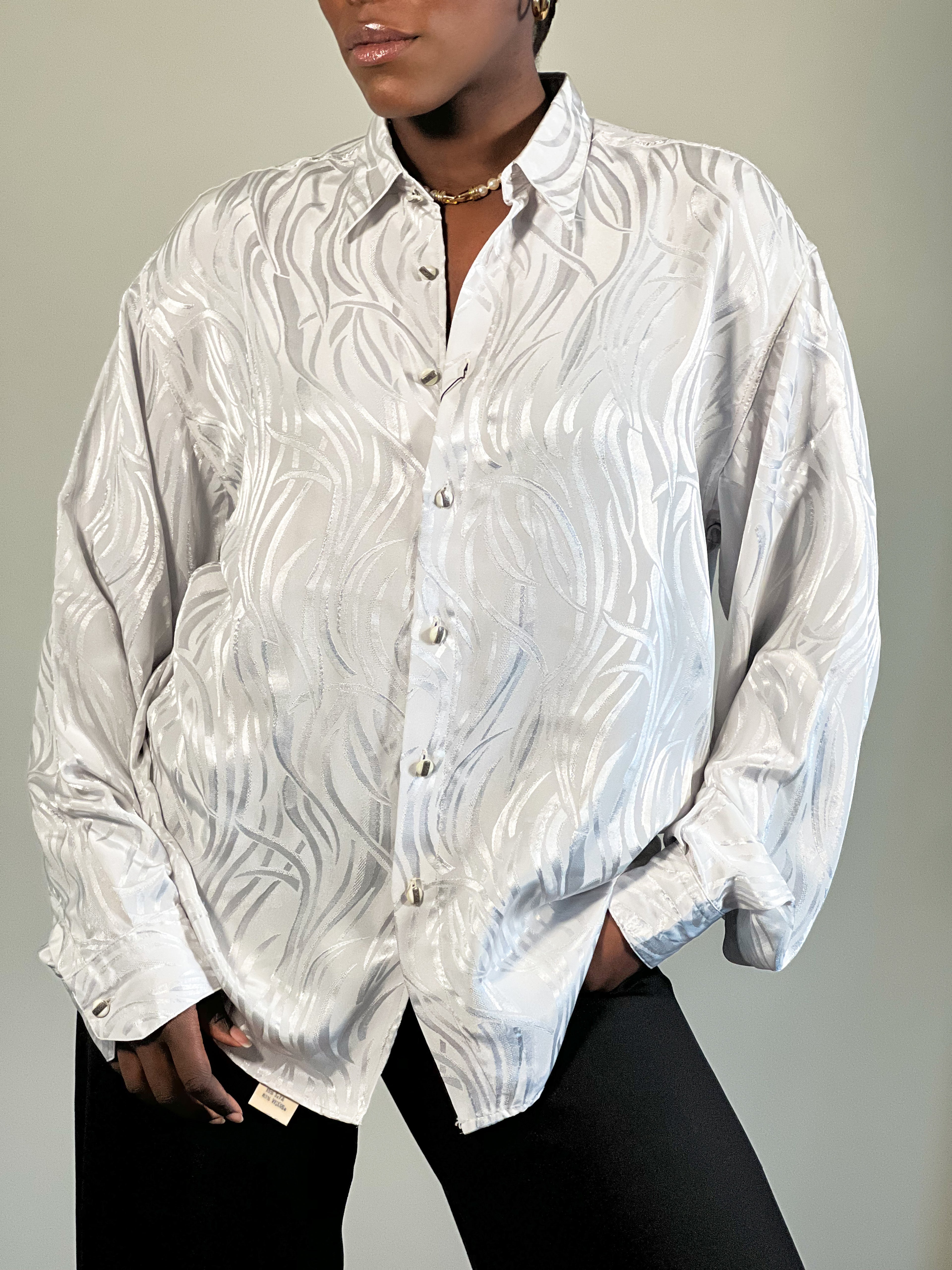 White Silver Shirt [L]