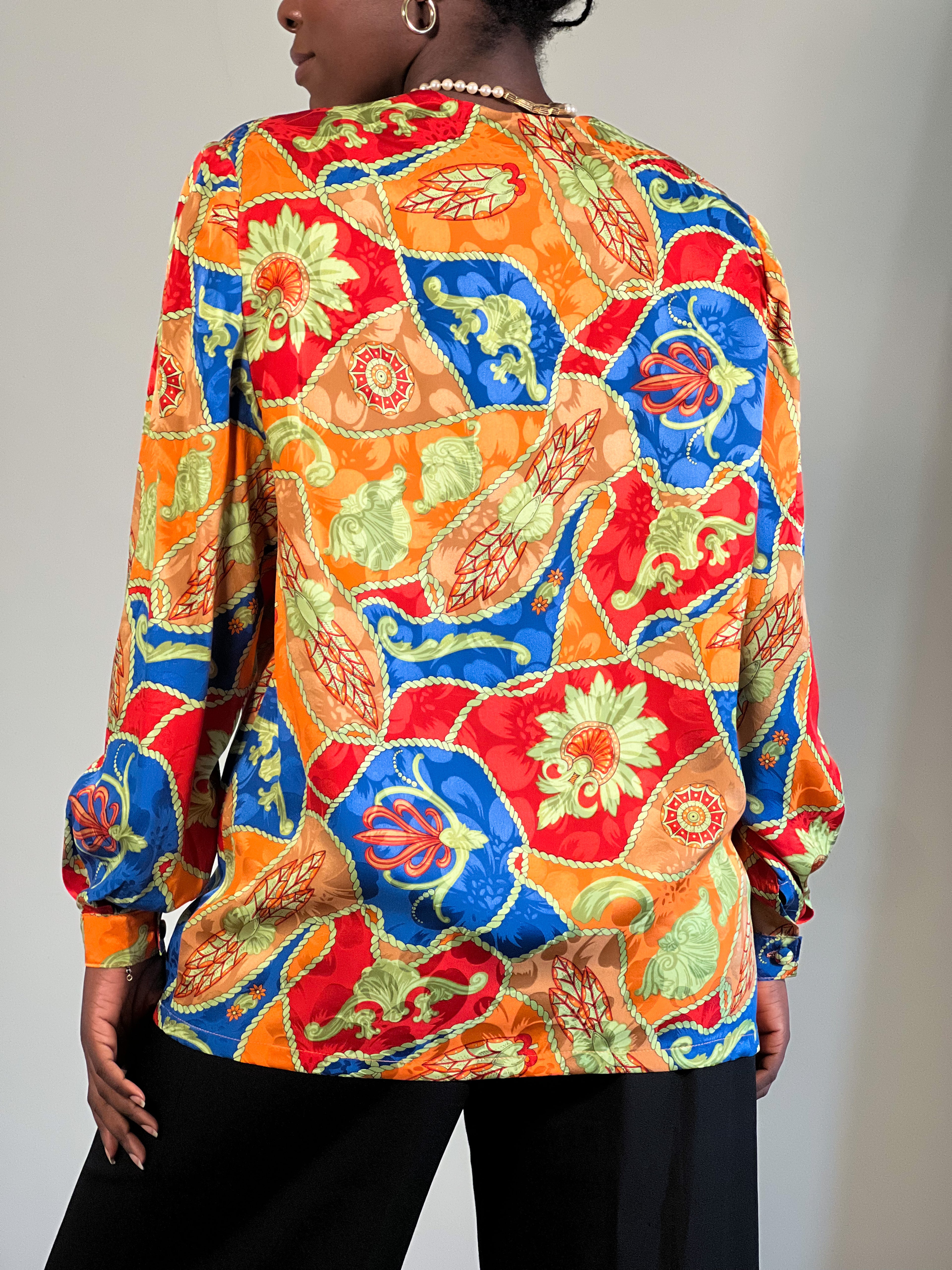 Royal silky blouse [M\L]