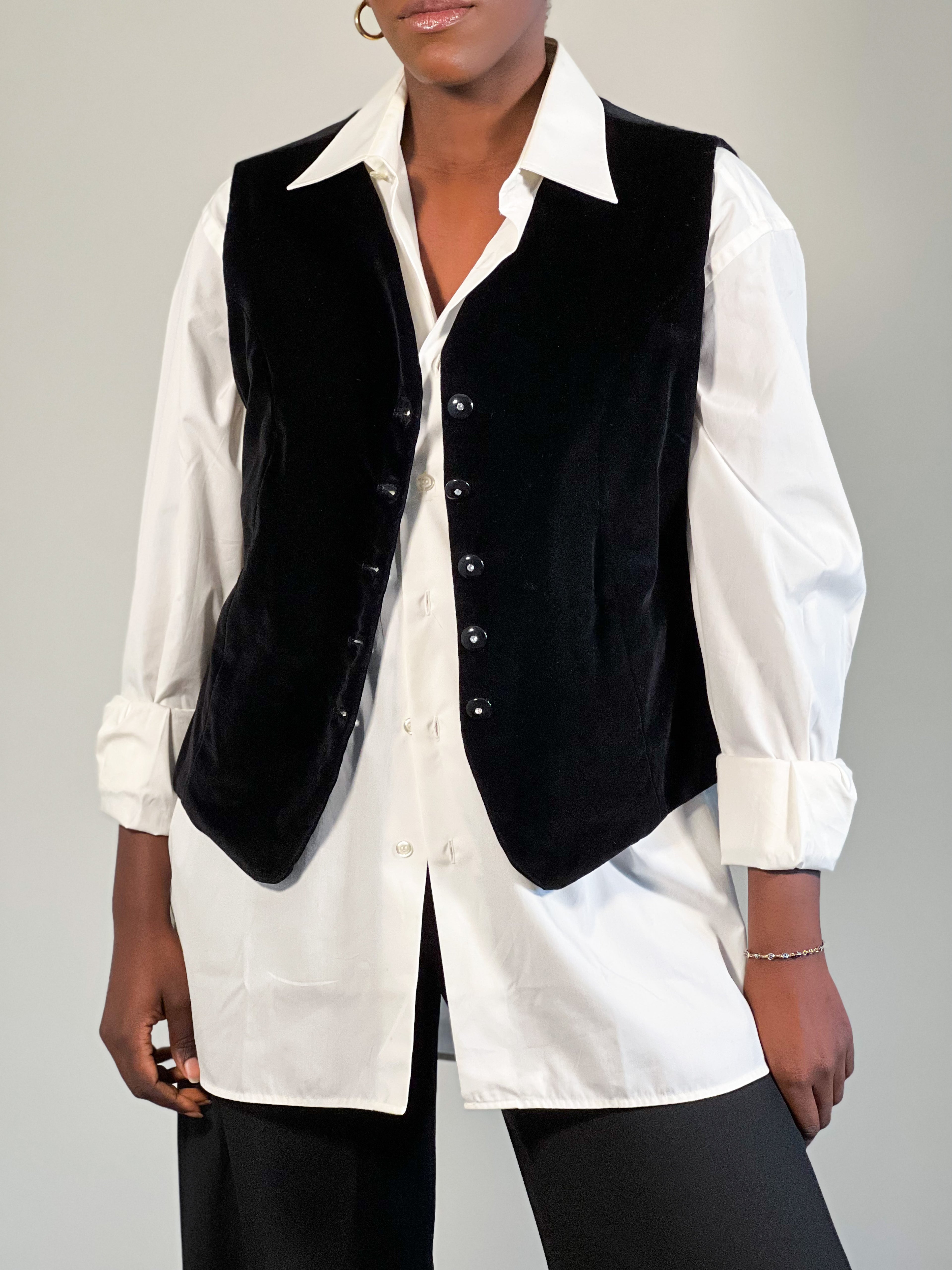 Black Velvet Waistcoat [M]