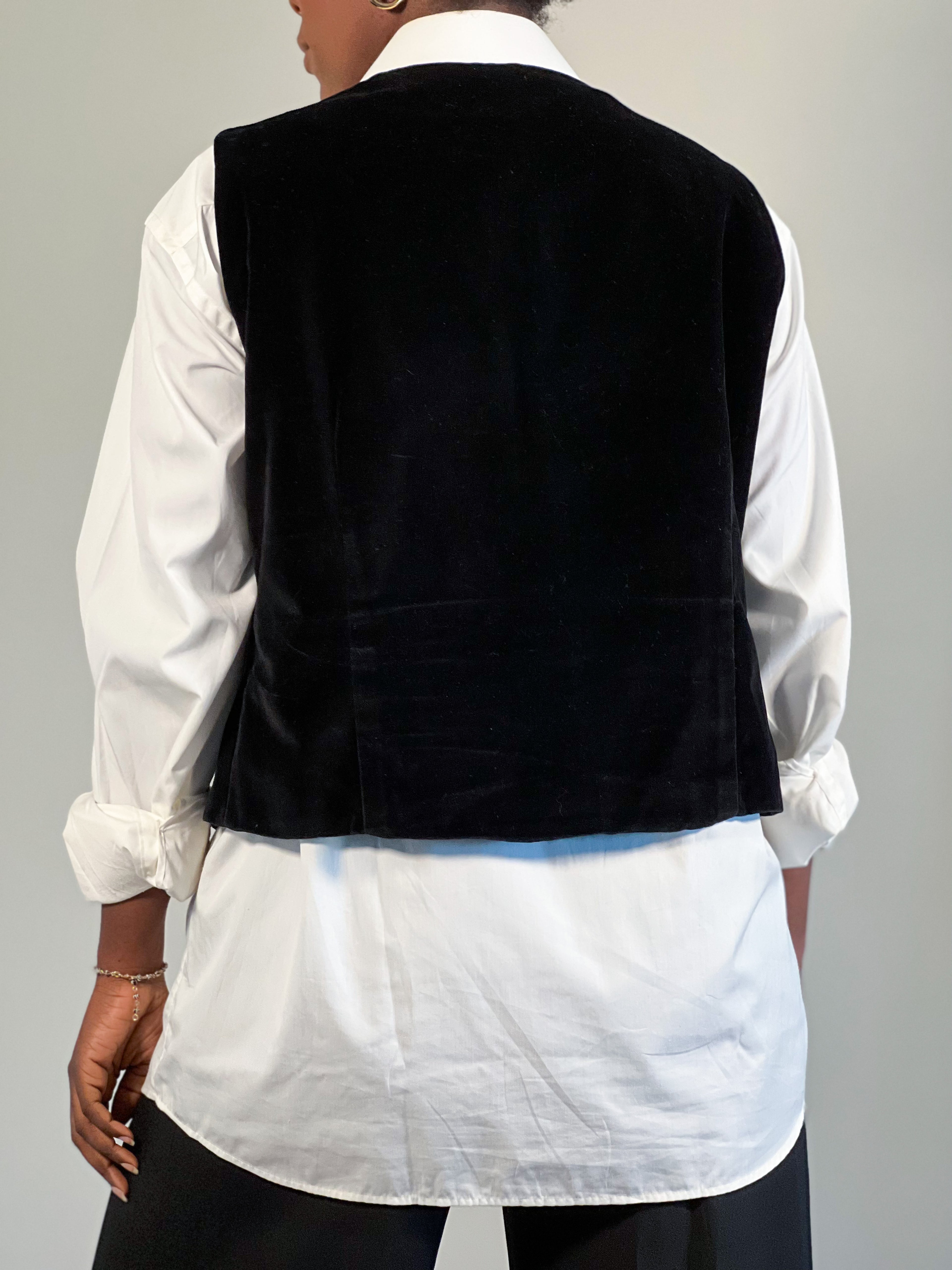 Black Velvet Waistcoat [M]