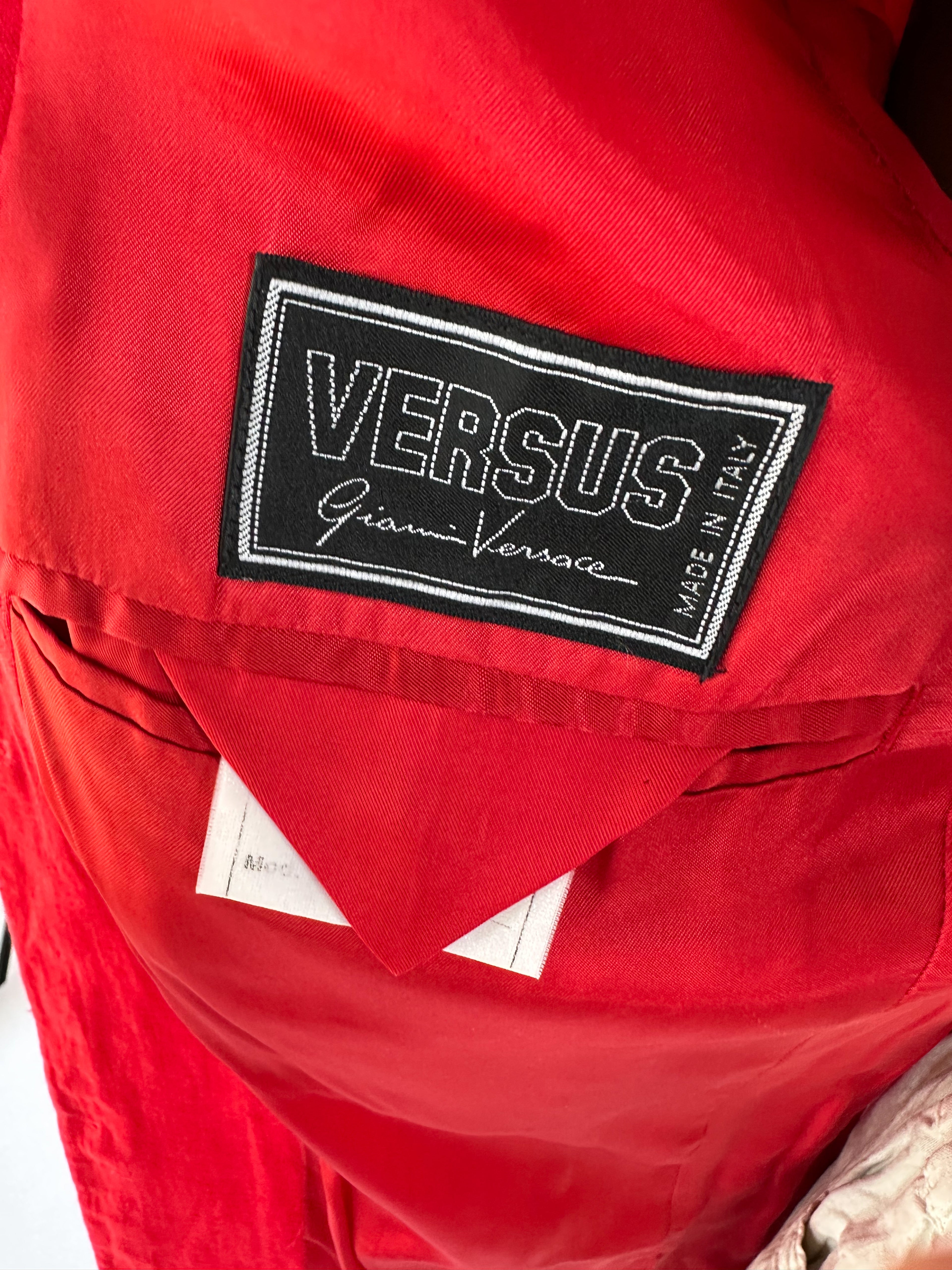 Versace Red Linen Blazer [M]